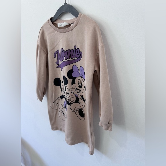H&M Disney Minnie Mouse and Mickey Mouse Girls Sweatshirt Dress - 5t - Picture 5 of 6